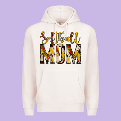 Softball Mom Premium Hoodie Designed By Jasminsmagicworld