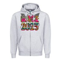 Heather Grey race 2023 Zipper Hoodie - Zillion Design Studio
