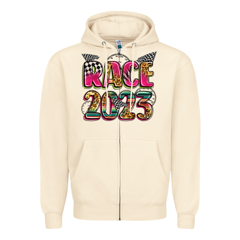 Race 2023 Zipper Hoodie by Zillion Design Studio | Teevron