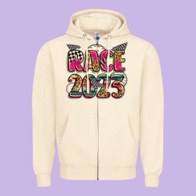Race 2023 Zipper Hoodie Designed By Zillion Design Studio