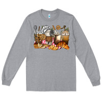 Heather Grey bakery coffee cups Long Sleeve Tee - texasbilliewilder