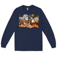 Navy bakery coffee cups Long Sleeve Tee - texasbilliewilder