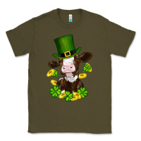 Army Green st patricks day cow Classic Tee - RanaPortraitStore