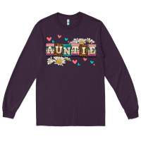 Plum daisy auntie Long Sleeve Tee - AdoDesignShop