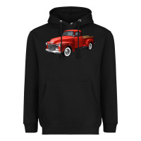 Black western red truck right 34 view Heavyweight Hoodie - FaDigitalArtStudio