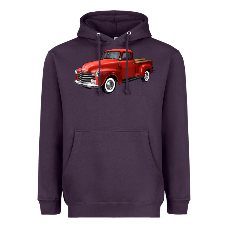 Western Red Truck Right 34 View Heavyweight Hoodie by FaDigitalArtStudio | Teevron