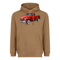 Toasted Coconut western red truck right 34 view Heavyweight Hoodie - FaDigitalArtStudio