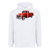 White western red truck right 34 view Heavyweight Hoodie - FaDigitalArtStudio