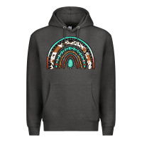 Charcoal Heather western rainbow Premium Hoodie - Jasminsmagicworld