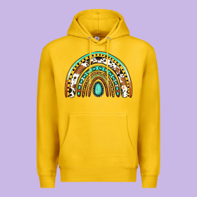 Western Rainbow Premium Hoodie Designed By Jasminsmagicworld