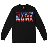 Black all american mama zillion Long Sleeve Tee - Zillion Design Studio
