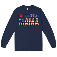 Navy all american mama zillion Long Sleeve Tee - Zillion Design Studio