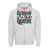Dove Grey my heart is on that track Zipper Hoodie - Zillion Design Studio