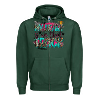 Sports Green my heart is on that track Zipper Hoodie - Zillion Design Studio