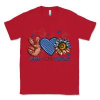 Red peace love america billie wilder Classic Tee - texasbilliewilder