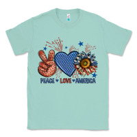 Seafoam peace love america billie wilder Classic Tee - texasbilliewilder