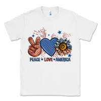 White peace love america billie wilder Classic Tee - texasbilliewilder