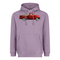 Lavender western red truck right side view Heavyweight Hoodie - FaDigitalArtStudio