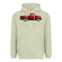 Matcha western red truck right side view Heavyweight Hoodie - FaDigitalArtStudio