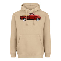 Mushroom western red truck right side view Heavyweight Hoodie - FaDigitalArtStudio