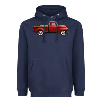 Western Red Truck Right Side View Heavyweight Hoodie | Teevron