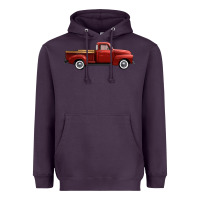 Plum western red truck right side view Heavyweight Hoodie - FaDigitalArtStudio