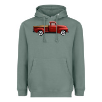 Sage western red truck right side view Heavyweight Hoodie - FaDigitalArtStudio