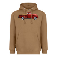 Toasted Coconut western red truck right side view Heavyweight Hoodie - FaDigitalArtStudio