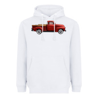White western red truck right side view Heavyweight Hoodie - FaDigitalArtStudio