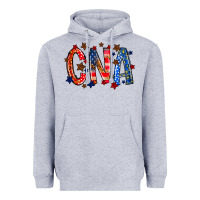 Heather Grey cna america Heavyweight Hoodie - RacoonDesign