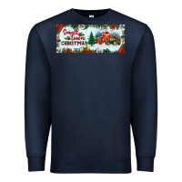 Navy small town christmas Premium Sweatshirt - BundleAndBundleShop