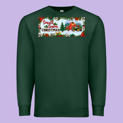 Small Town Christmas Premium Sweatshirt Designed By Bundleandbundleshop
