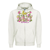 Oatmeal Heather summer be salty matthew 5 13 Zipper Hoodie - texasbilliewilder