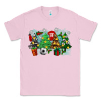 Bubblegum Pink christmas trees with soccer Classic Tee - Zillion Design Studio