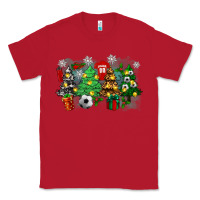 Red christmas trees with soccer Classic Tee - Zillion Design Studio