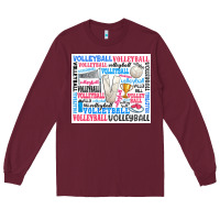 Burgundy volleyball Long Sleeve Tee - Zillion Design Studio