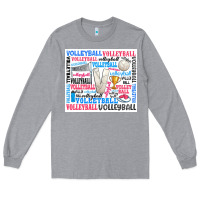 Heather Grey volleyball Long Sleeve Tee - Zillion Design Studio