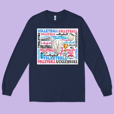Volleyball Long Sleeve Tee Designed By Zillion Design Studio