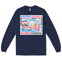 Navy volleyball Long Sleeve Tee - Zillion Design Studio