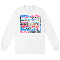 White volleyball Long Sleeve Tee - Zillion Design Studio
