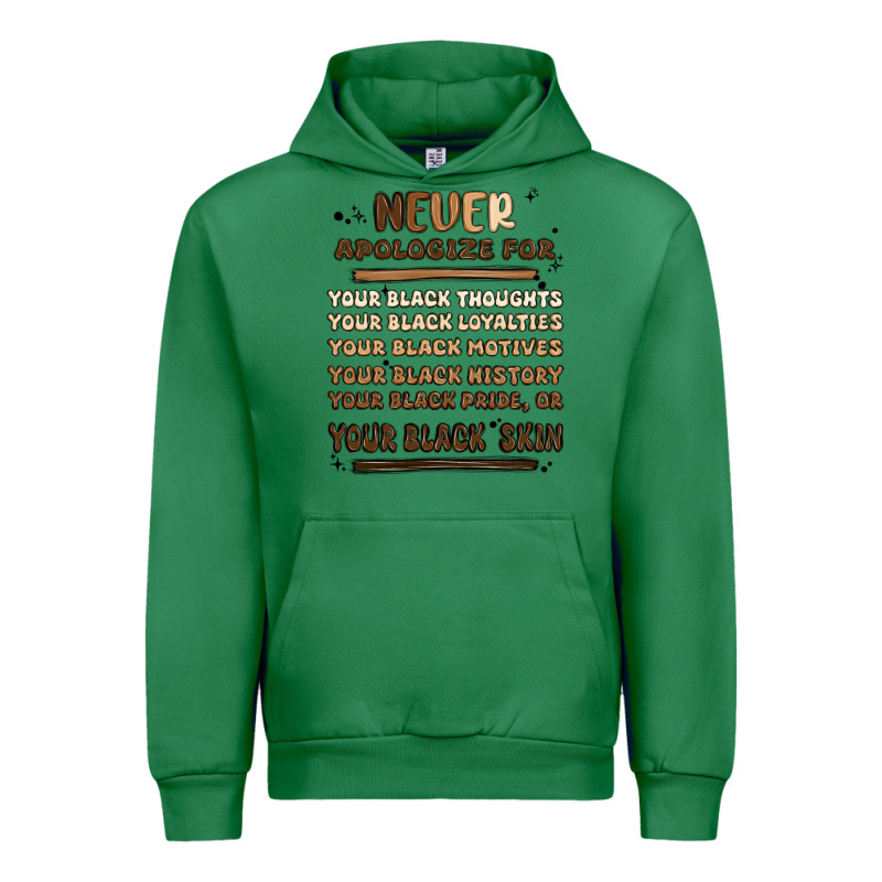 Never Apologize Urban Hoodie by MaliasSmallBusiness | Teevron