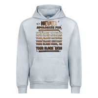 Heather Grey never apologize Urban Hoodie - MaliasSmallBusiness