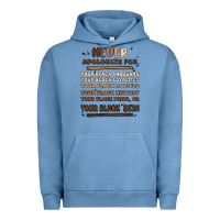 Pigment Pebble Blue never apologize Urban Hoodie - MaliasSmallBusiness