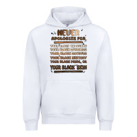 White never apologize Urban Hoodie - MaliasSmallBusiness