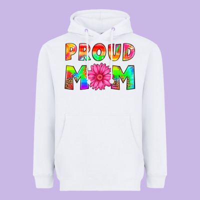 Proud Mom Heavyweight Hoodie Designed By Hra Design Shop