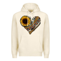 Tofu western sunflower leopard cowhide heart Premium Hoodie - Jasminsmagicworld