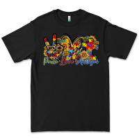 Black peace love autism Premium Tee - RacoonDesign