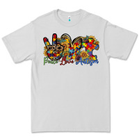 Dove Grey peace love autism Premium Tee - RacoonDesign