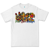 White peace love autism Premium Tee - RacoonDesign