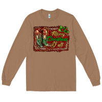 Toasted Coconut Merry Christmas Y'all Boots Long Sleeve Tee - RanaPortraitStore